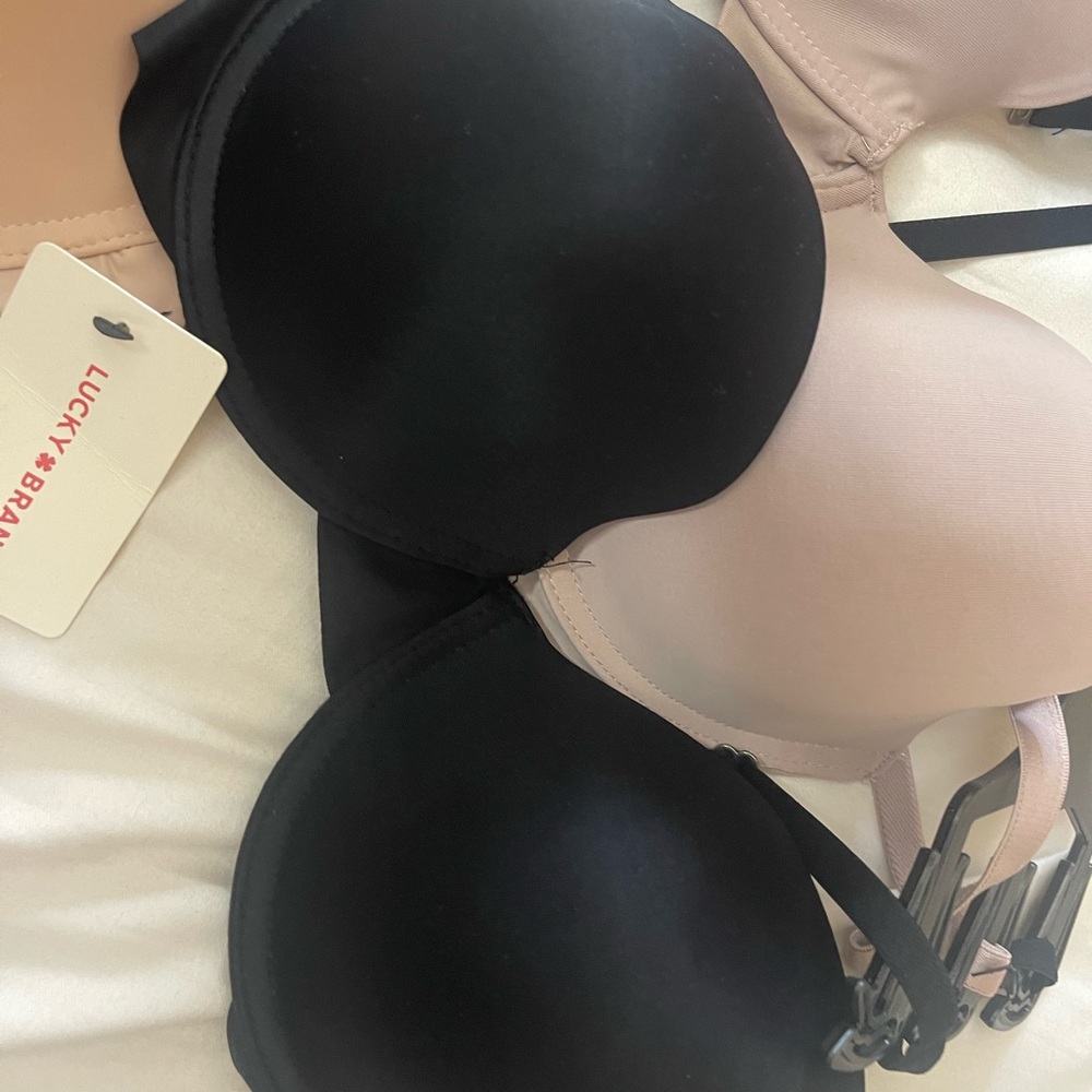 Lucky Brand (3) New Classic Bras - black, taupe & beige - great under tshirts